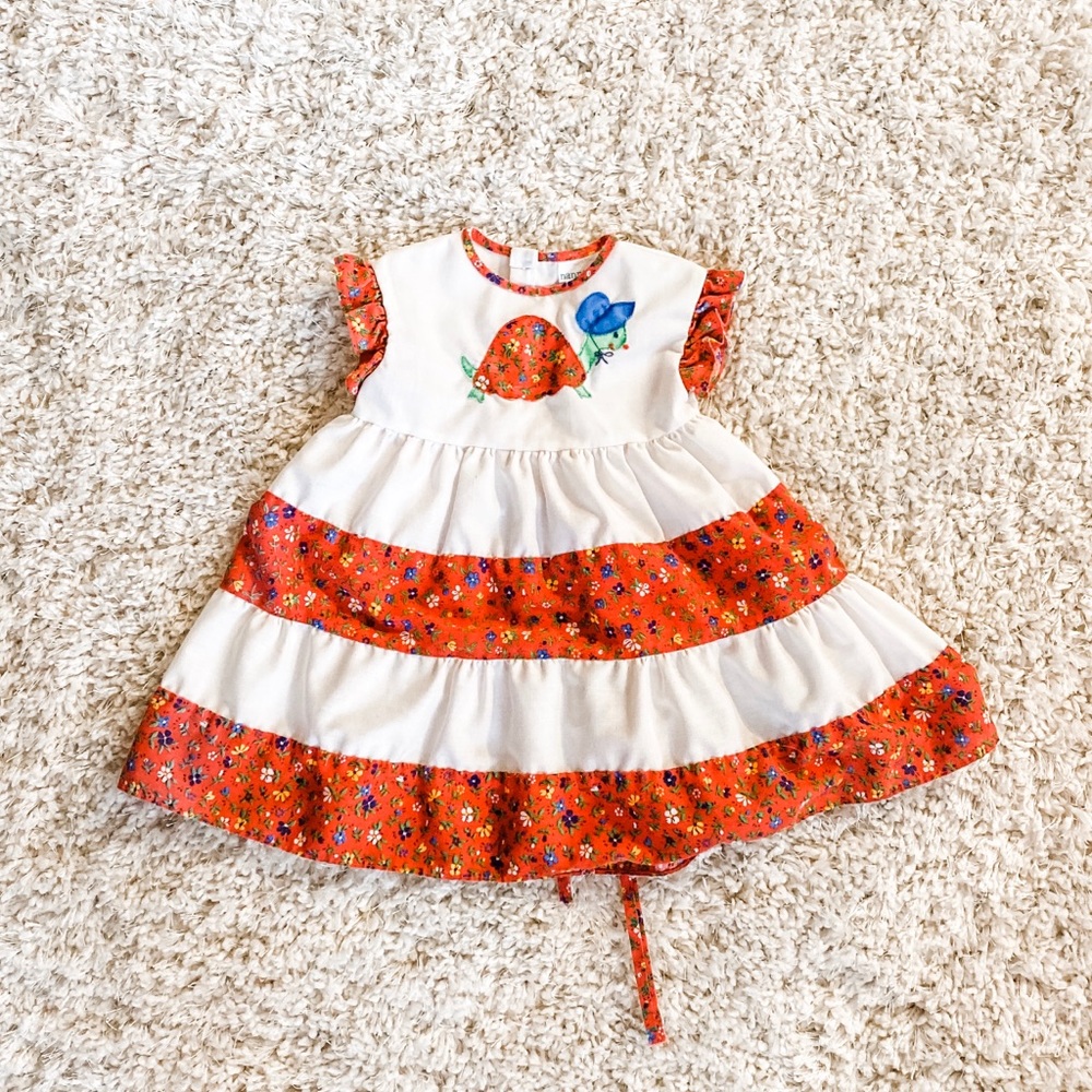 Vintage Nanette 2T Turtle Ruffle Dress